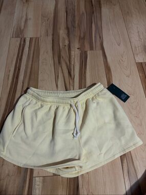 wild fable Pale Yellow Drawstring Lounge Shorts